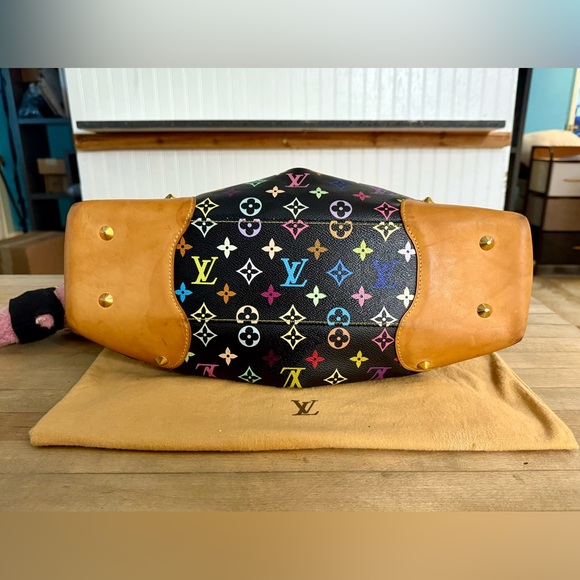 Louis Vuitton LV Black Murakami Judy Multicolored GM Satchel Bag - Picture 7 of 16